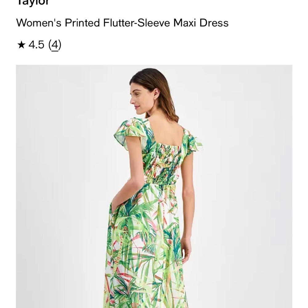 Taylor women’s printed flutter sleeve maxi dress 8 - Picture 2 of 15